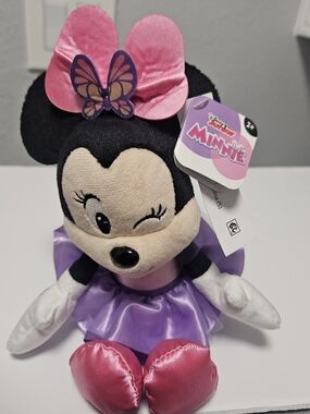 Disney Minnie Mouse Plush - Pink Bow & Purple Dress